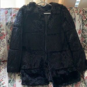 Metaphor Black Faux Fur Jacket size Small